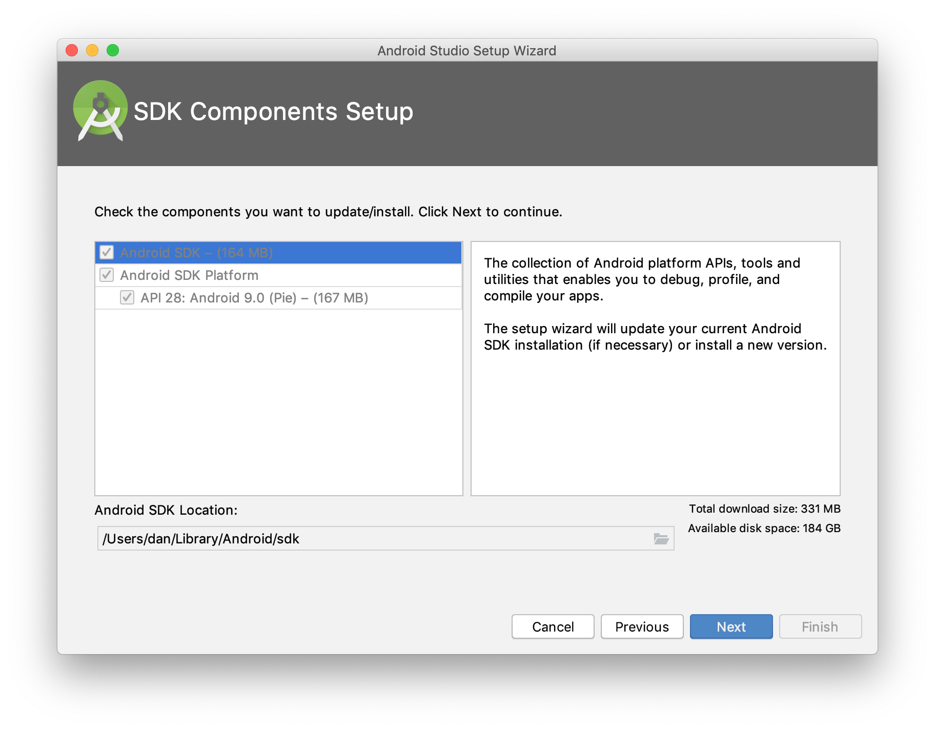 Android Studio SDK Setup